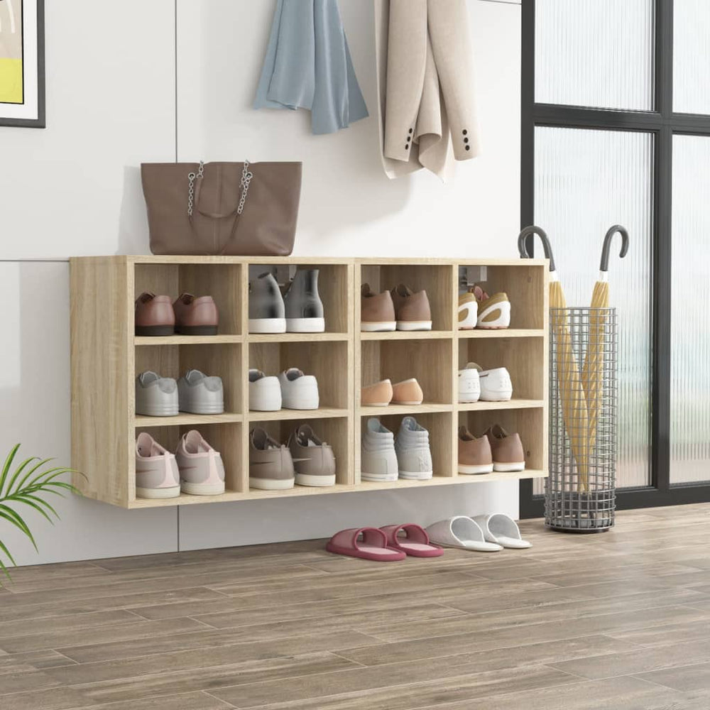 Schuhregale 2er Set Sonoma Eiche