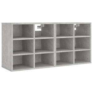 Schuhregale 2er Set Betongrau 52,5x30x50 cm
