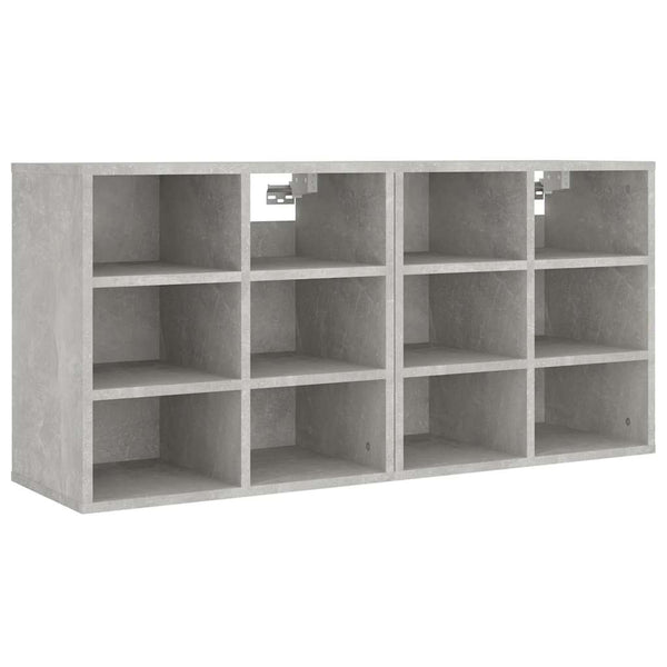 Schuhregale 2er Set Betongrau 52,5x30x50 cm
