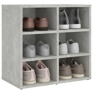 Schuhregale 2er Set Betongrau 52,5x30x50 cm