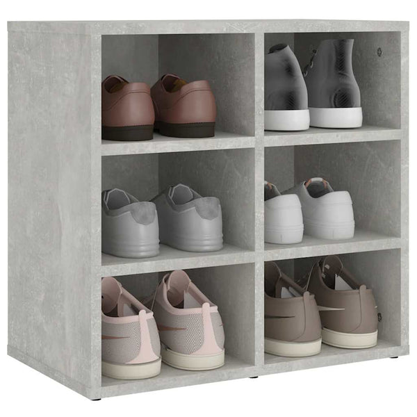Schuhregale 2er Set Betongrau 52,5x30x50 cm