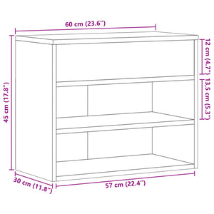 Schuhbank Weiß 60x30x45cm