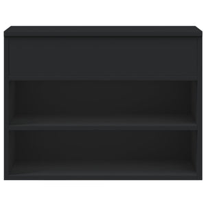 Schuhbank Schwarz 60 cm mit Truhe