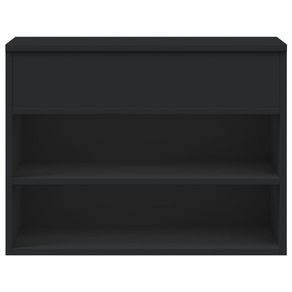 Schuhbank Schwarz 60 cm mit Truhe