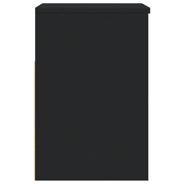 Schuhbank Schwarz 60 cm mit Truhe