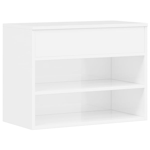Schuhbank Weiß Hochglanz 60cm