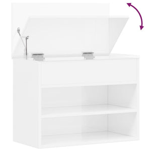 Schuhbank Weiß Hochglanz 60cm