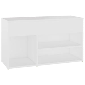 Weiße Schuhbank mit Stauraum 80 cm