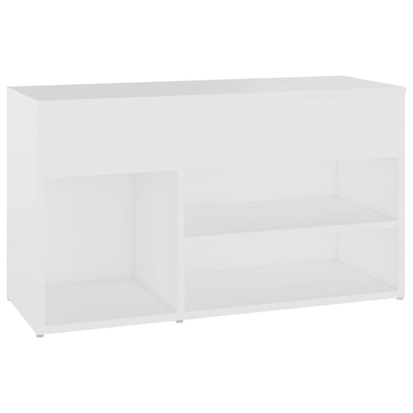 Weiße Schuhbank mit Stauraum 80 cm