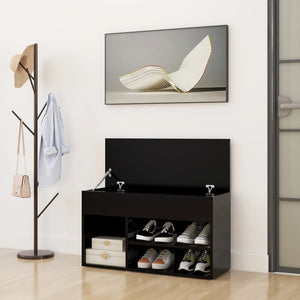 Schuhbank Schwarz 80 cm
