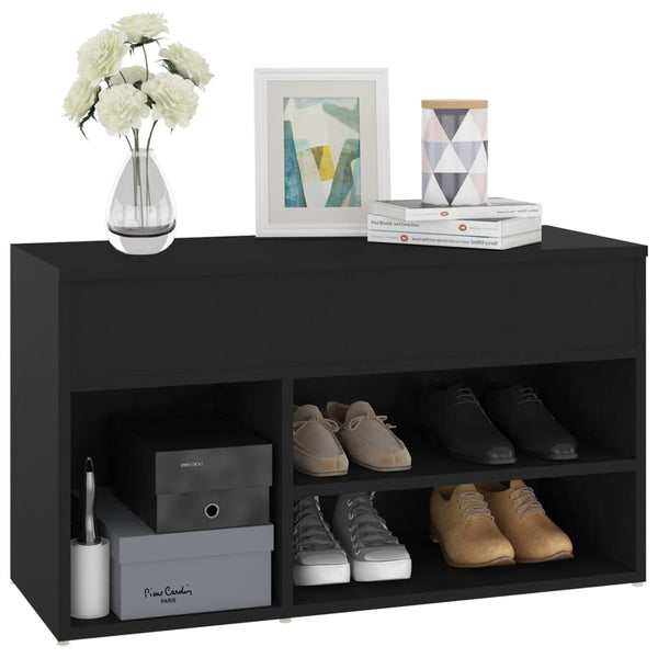 Schuhbank Schwarz 80 cm