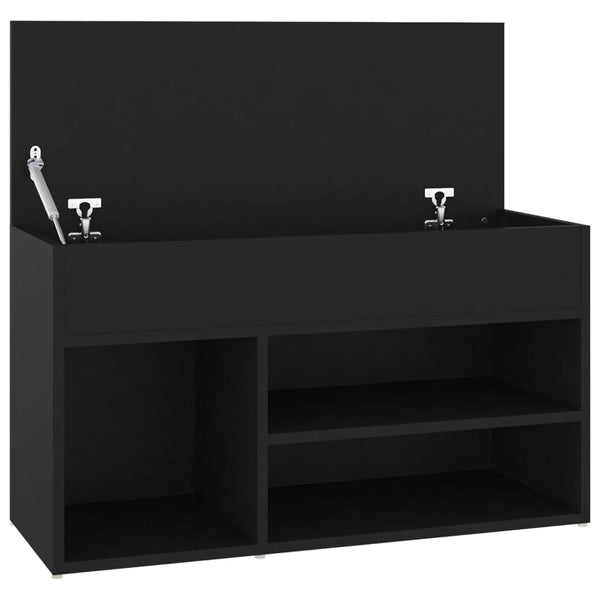 Schuhbank Schwarz 80 cm
