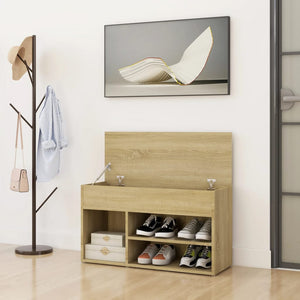 Schuhbank Sonoma Eiche 80 cm