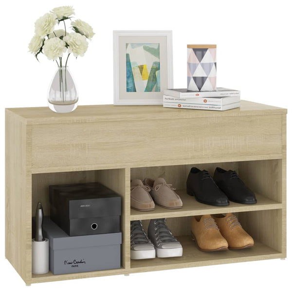 Schuhbank Sonoma Eiche 80 cm