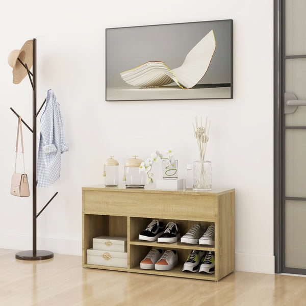 Schuhbank Sonoma Eiche 80 cm