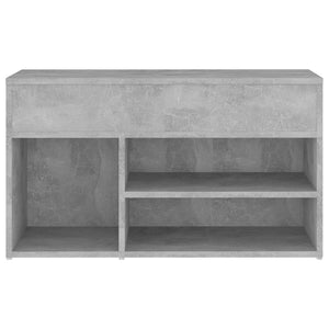 vidaXL Meuble à chaussures gris béton 80x30x45 cm Aggloméré