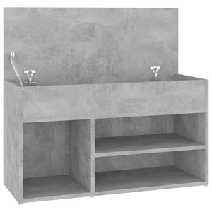 vidaXL Meuble à chaussures gris béton 80x30x45 cm Aggloméré
