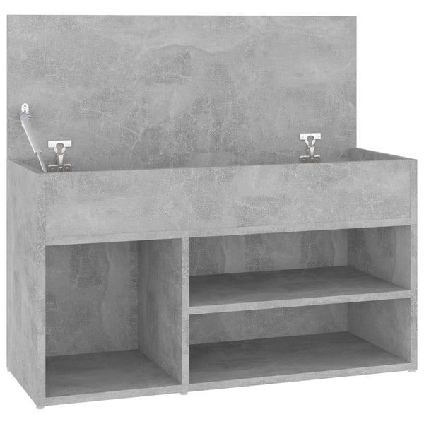vidaXL Meuble à chaussures gris béton 80x30x45 cm Aggloméré