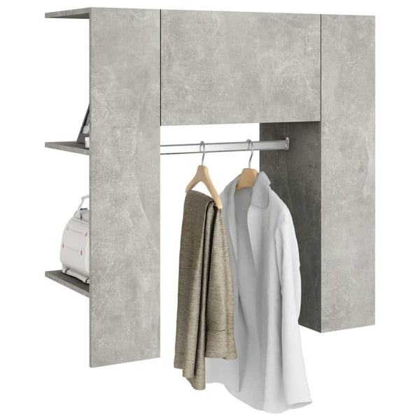 Flurschrank Betongrau Holzwerkstoff 97,5 cm