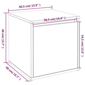 Schubladenbox Weiß 40,5x40x40 cm