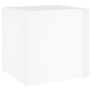 vidaXL Jardinière blanc brillant 40x40x40 cm bois d'ingénierie