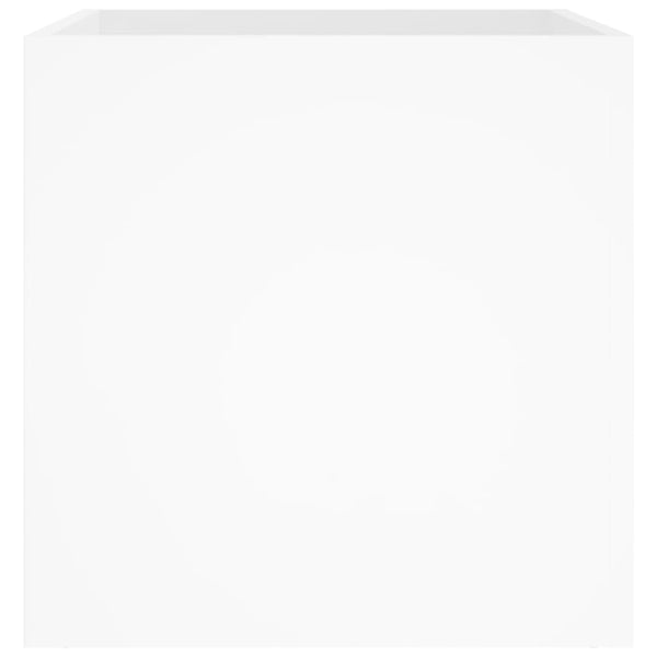 vidaXL Jardinière blanc brillant 40x40x40 cm bois d'ingénierie
