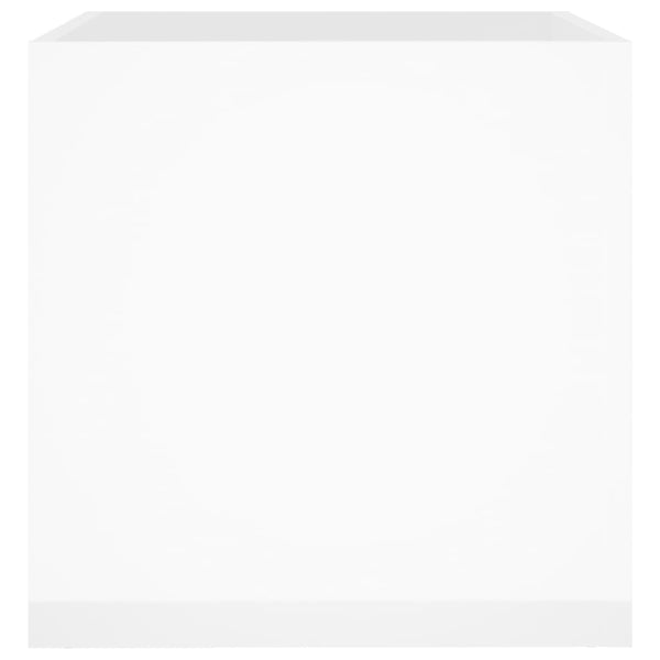 vidaXL Jardinière blanc brillant 40x40x40 cm bois d'ingénierie