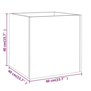 vidaXL Jardinière blanc brillant 40x40x40 cm bois d'ingénierie