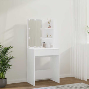 vidaXL Coiffeuse avec LED Blanc 60x40x140 cm