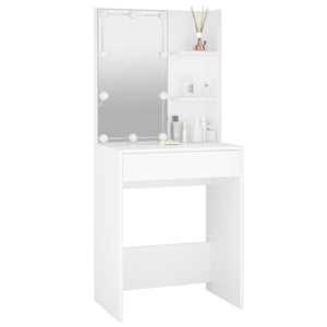 vidaXL Coiffeuse avec LED Blanc 60x40x140 cm