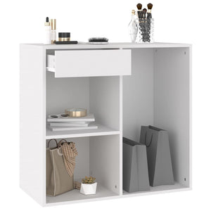 vidaXL Meuble de maquillage Blanc 80x40x75 cm Bois d'ingénierie