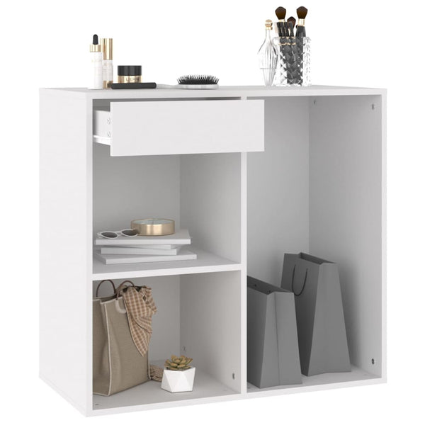 vidaXL Meuble de maquillage Blanc 80x40x75 cm Bois d'ingénierie