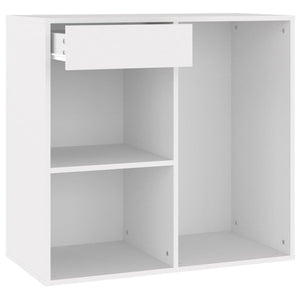vidaXL Meuble de maquillage Blanc 80x40x75 cm Bois d'ingénierie