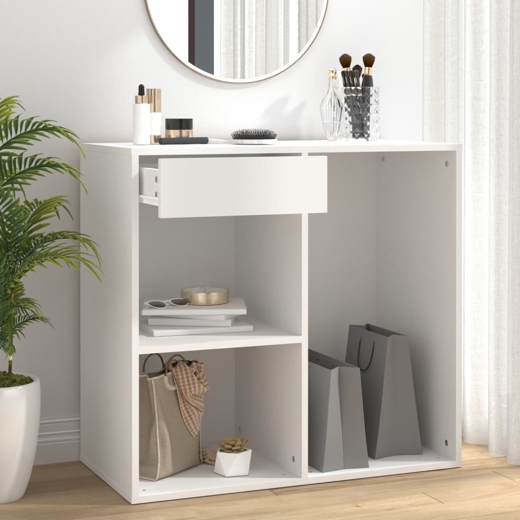 vidaXL Meuble de maquillage Blanc 80x40x75 cm Bois d'ingénierie
