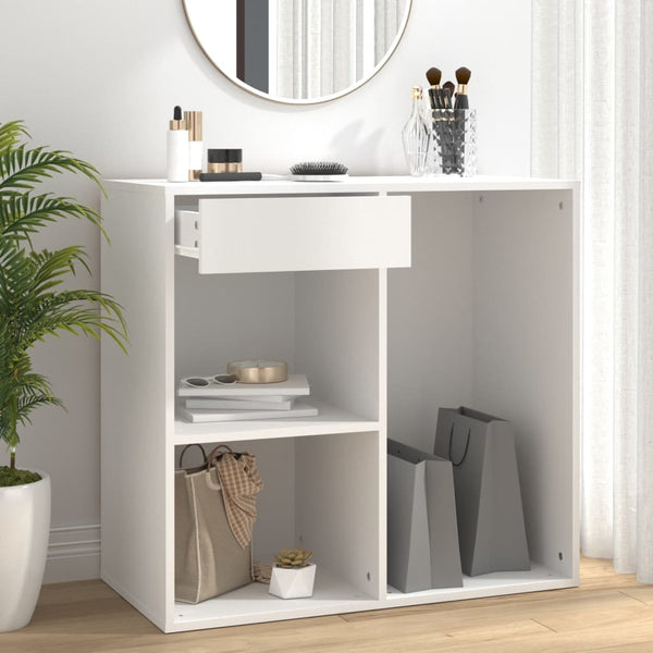 vidaXL Meuble de maquillage Blanc 80x40x75 cm Bois d'ingénierie