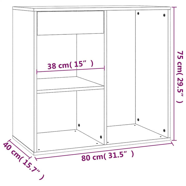 Schwarzer Kosmetikschrank 80x40x75 cm