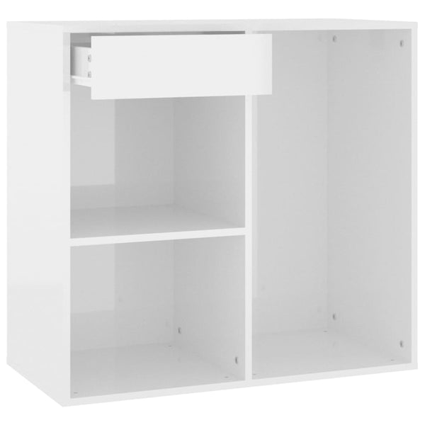 Kosmetikschrank Weiß Hochglanz 80x40x75 cm