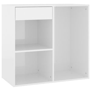 Kosmetikschrank Weiß Hochglanz 80x40x75 cm