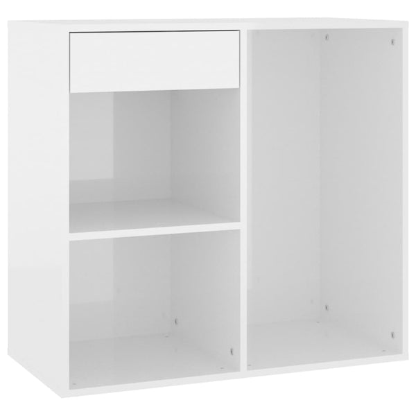 Kosmetikschrank Weiß Hochglanz 80x40x75 cm