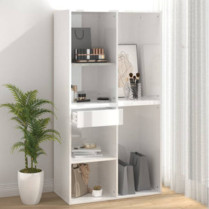 Kosmetikschrank Weiß Hochglanz 80x40x75 cm