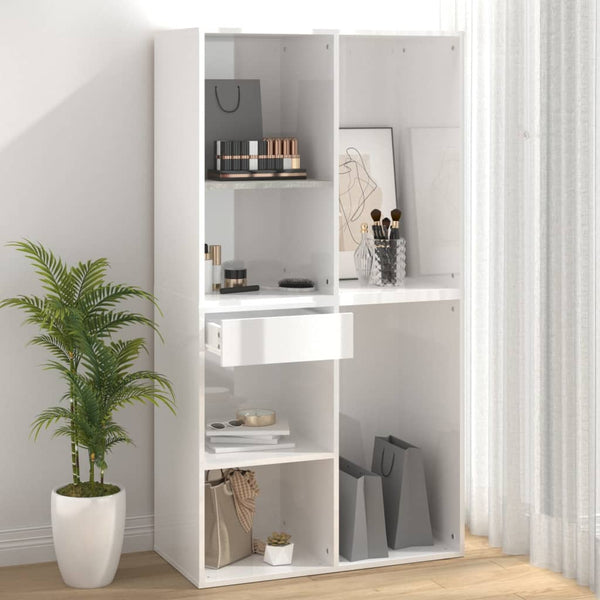 Kosmetikschrank Weiß Hochglanz 80x40x75 cm