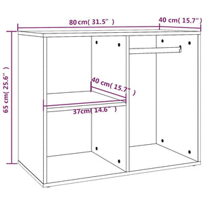 Schminktisch Regal Weiß 80x40x65 cm