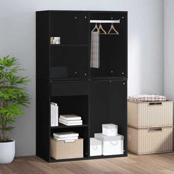 Schminktisch Regal Schwarz 80x40x65 cm