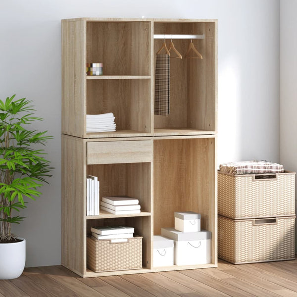 vidaXL Étagère de coiffeuse Chêne Sonoma 80x40x65 cm Bois d'ingénierie