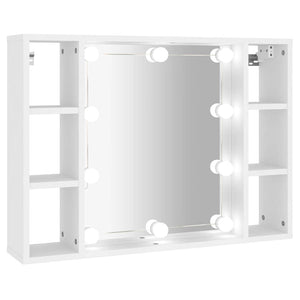 LED Spiegelschrank Weiß 76x55 cm
