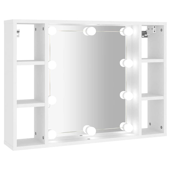 LED Spiegelschrank Weiß 76x55 cm