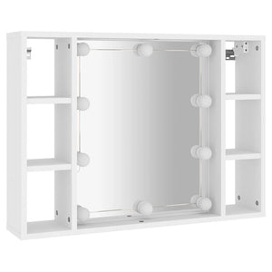 LED Spiegelschrank Weiß 76x55 cm