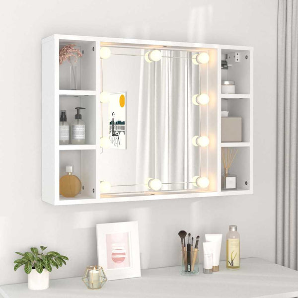 LED Spiegelschrank Weiß 76x55 cm