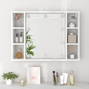 LED Spiegelschrank Weiß 76x55 cm
