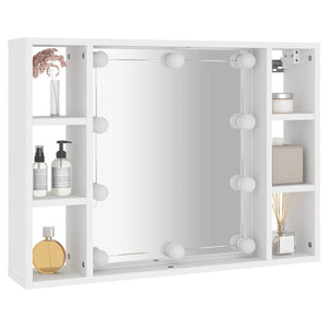 LED Spiegelschrank Weiß 76x55 cm